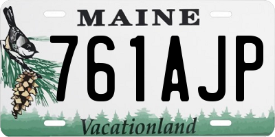 ME license plate 761AJP