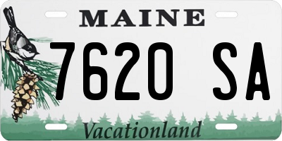 ME license plate 7620SA