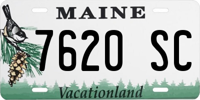 ME license plate 7620SC
