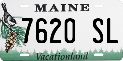 ME license plate 7620SL