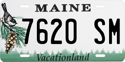 ME license plate 7620SM