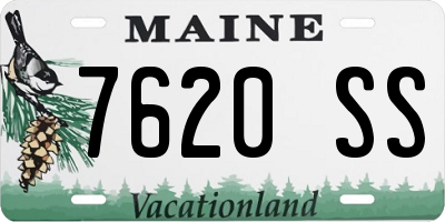 ME license plate 7620SS