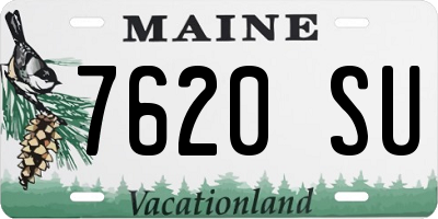 ME license plate 7620SU