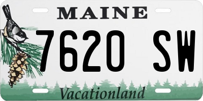 ME license plate 7620SW