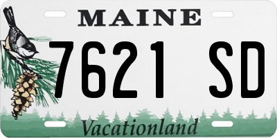 ME license plate 7621SD