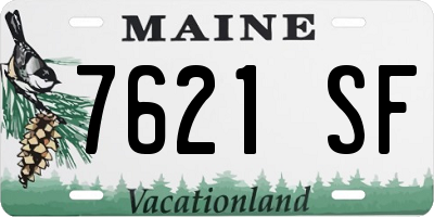 ME license plate 7621SF