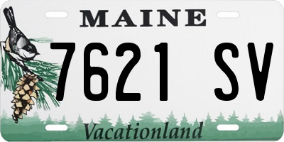 ME license plate 7621SV