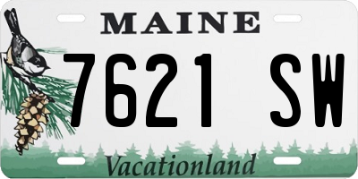 ME license plate 7621SW