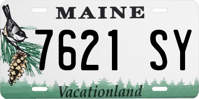 ME license plate 7621SY