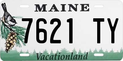 ME license plate 7621TY