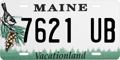 ME license plate 7621UB