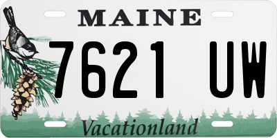 ME license plate 7621UW