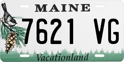 ME license plate 7621VG