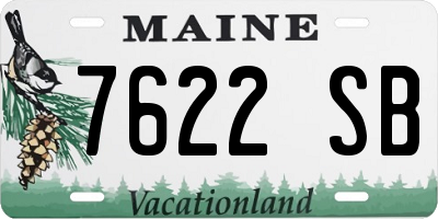 ME license plate 7622SB