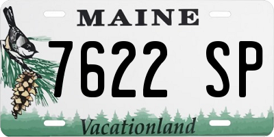 ME license plate 7622SP