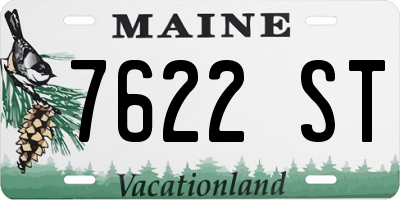 ME license plate 7622ST