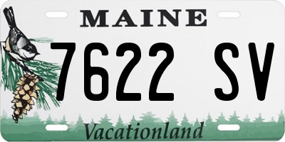 ME license plate 7622SV