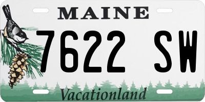 ME license plate 7622SW