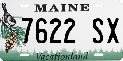 ME license plate 7622SX