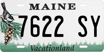 ME license plate 7622SY