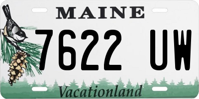 ME license plate 7622UW