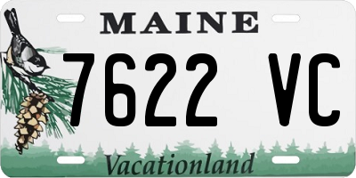 ME license plate 7622VC