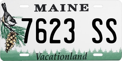 ME license plate 7623SS