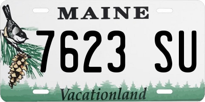 ME license plate 7623SU