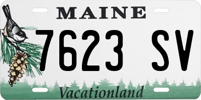 ME license plate 7623SV