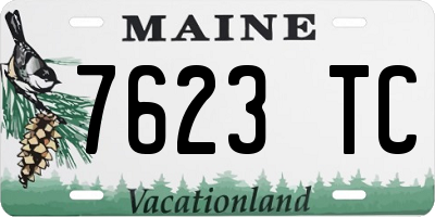ME license plate 7623TC