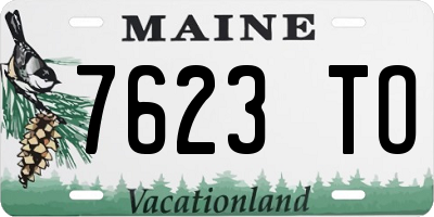 ME license plate 7623TO