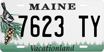 ME license plate 7623TY