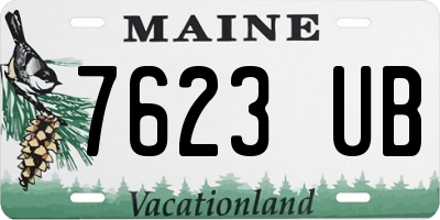 ME license plate 7623UB