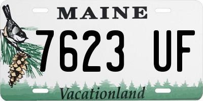 ME license plate 7623UF