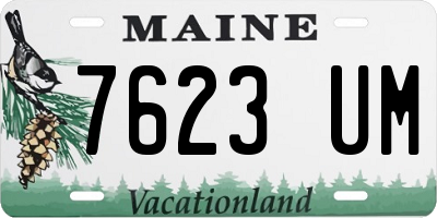 ME license plate 7623UM