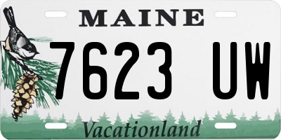 ME license plate 7623UW