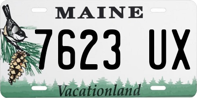 ME license plate 7623UX