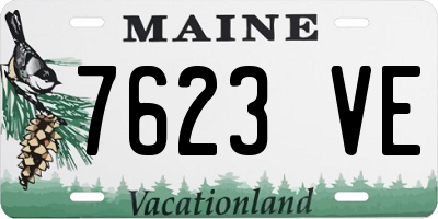 ME license plate 7623VE