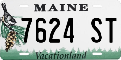 ME license plate 7624ST
