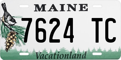 ME license plate 7624TC