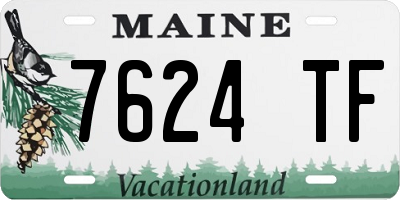ME license plate 7624TF
