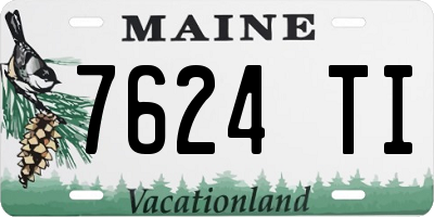 ME license plate 7624TI