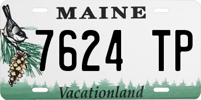 ME license plate 7624TP