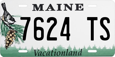 ME license plate 7624TS