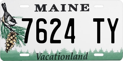 ME license plate 7624TY