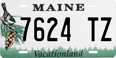 ME license plate 7624TZ
