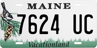 ME license plate 7624UC