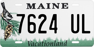 ME license plate 7624UL