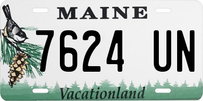 ME license plate 7624UN