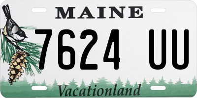 ME license plate 7624UU